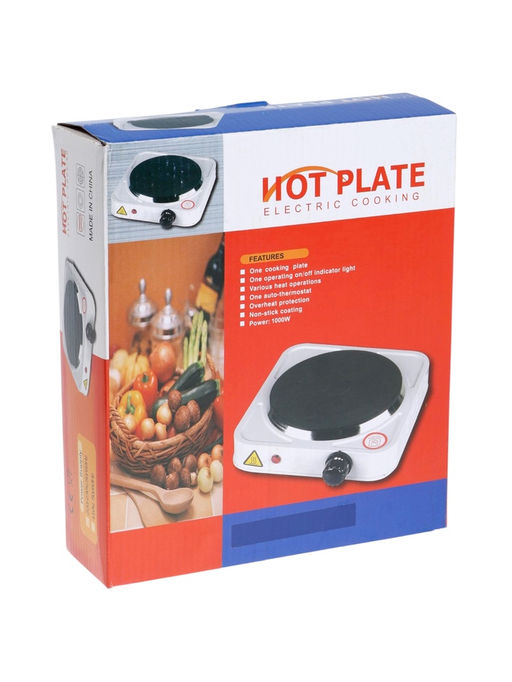 Плитка электрическая LHP-002, 1 конфорка, 1000 Вт, нагреватель диск, чёрная