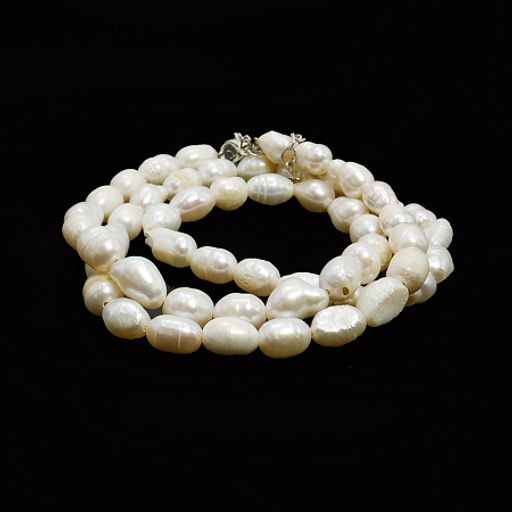 Бусы натуральный жемчуг Рис крупный - камень королев, дарующий любовь и счастье