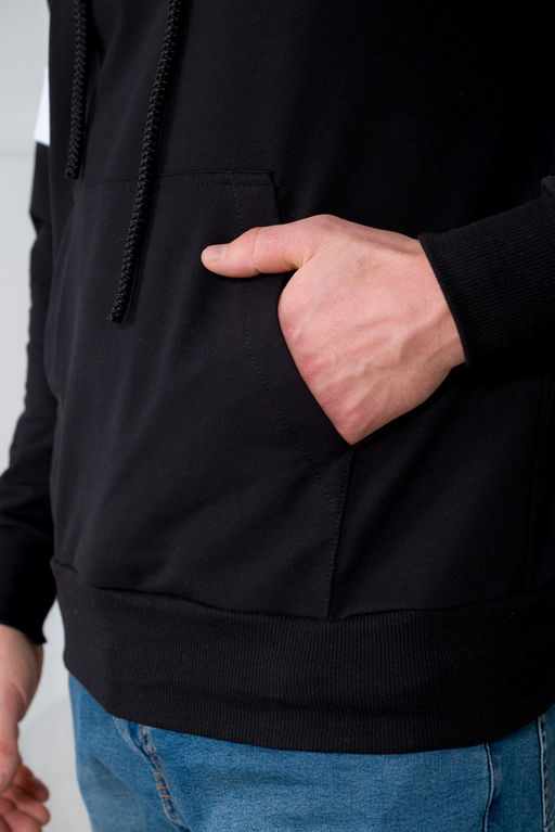 Толстовка мужская из футера Оскар черный макс - Амадэль фото 7
