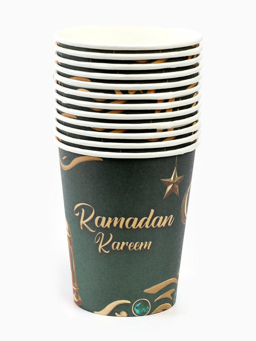 МП Набор бумжаной посуды «Ramadan Kareem», зелёный, 12 персон