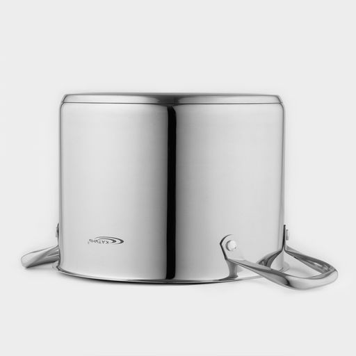 Кастрюля Катунь «Титан», 8 л, d=24 см, h=18 см, капсульное дно, индукция, нержавеющая сталь, AISI - 201