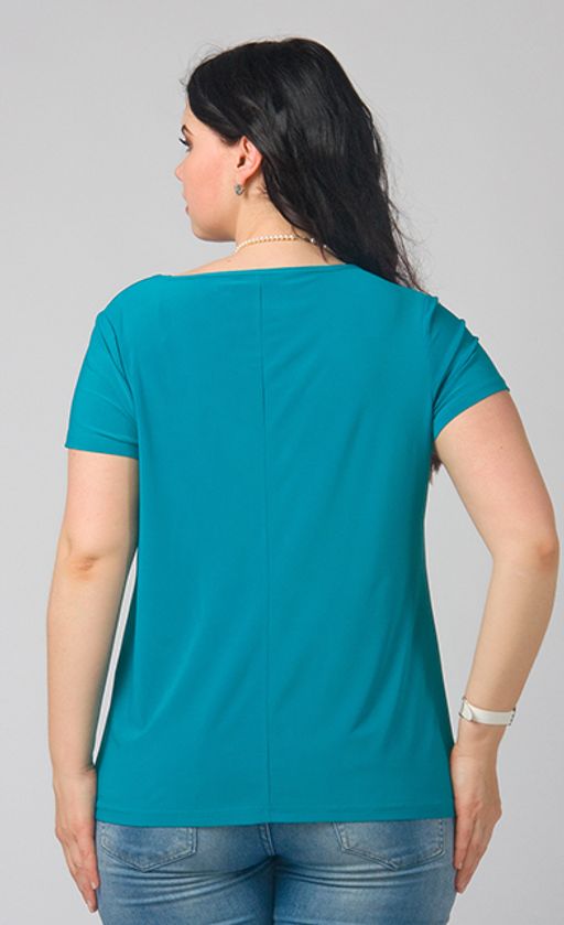 2706/8 блуза Из тонкого шелковистого трикотажа с пайетками цвета черный/серебро - Ckc collections фото 20