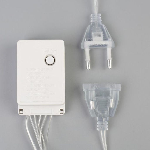 Гирлянда Занавес 3?1.4 м с насадками Перья, IP20, прозрачная нить, 80 LED, свечение белое, 8 режимов, 220 В - Luazon lighting фото 6