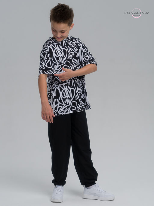 Костюм Daily men надписи-черный - Sovalina фото 2