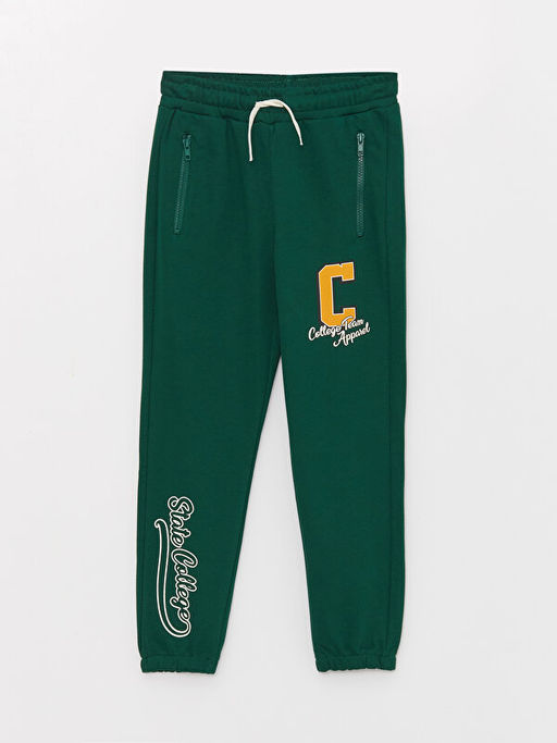 Beli Lastikli Bask?l? Erkek ?ocuk Jogger E?ofman Alt?