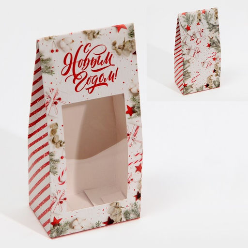 Цена за 5 шт. Коробка складная «С Новым годом!», 9×19×6 см