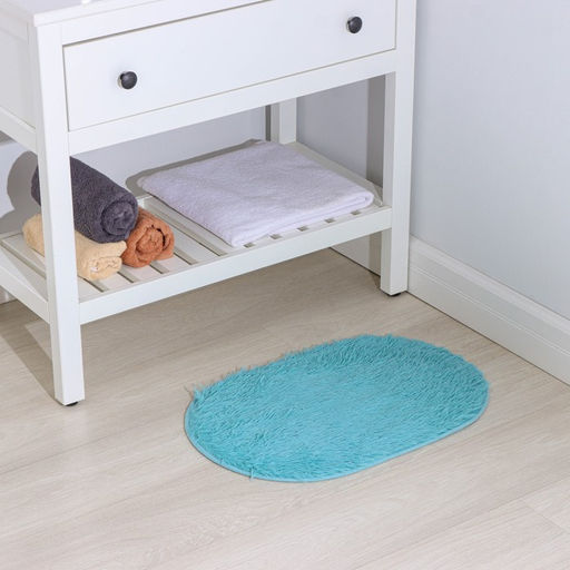 Коврик Доляна Пушистик, 40?60 см, голубой  фото 2