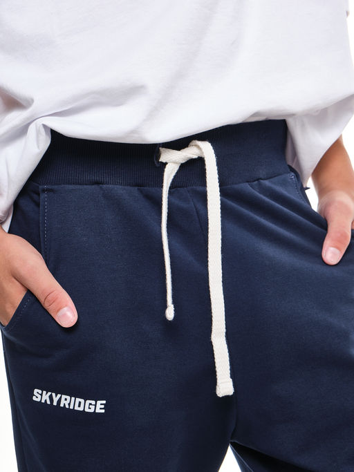 Брюки для мальчика на резинке черные 22-6002 синий