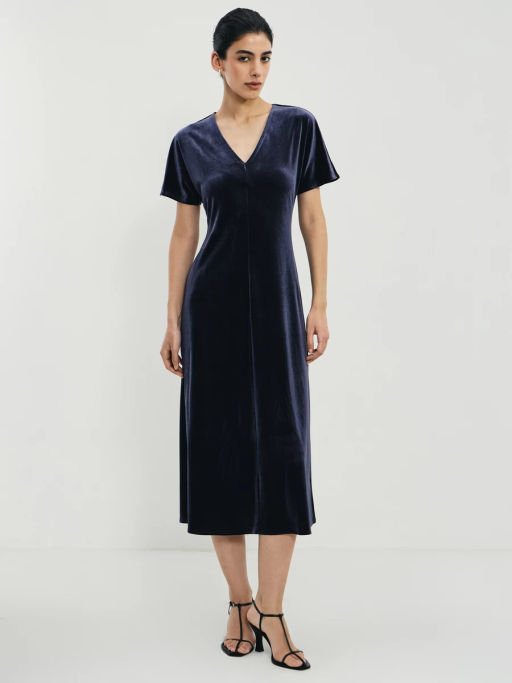 Платье миди из бархата / Zarina