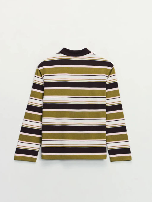 Лонгслив-поло в полоску / Zarina фото 2