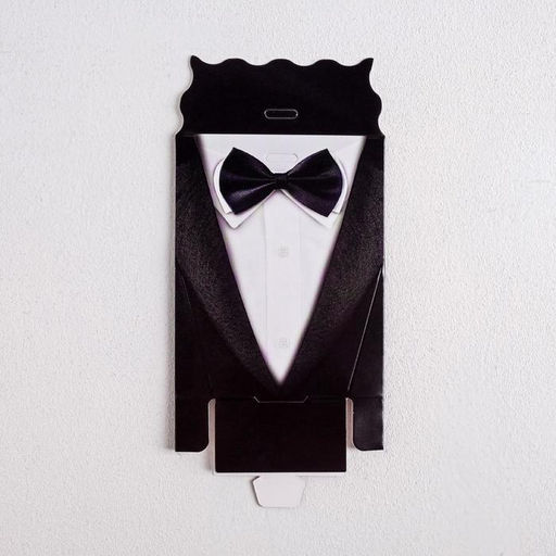 Цена за 5 шт. Коробка бонбоньерка, упаковка подарочная, свадебная, упаковка подарочная, «Костюм жениха», 5.5 х 10 см