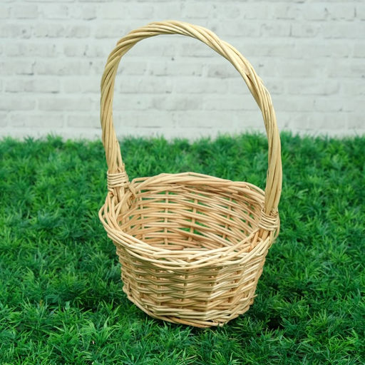 Корзина плетёная для хранения «Косичка», 17×17×9 см, ручка h=16 см