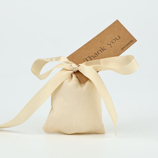 Цена за 5 шт. Мешочек подарочный из хлопка «Спасибо», 7×9 см ± 1.5 см