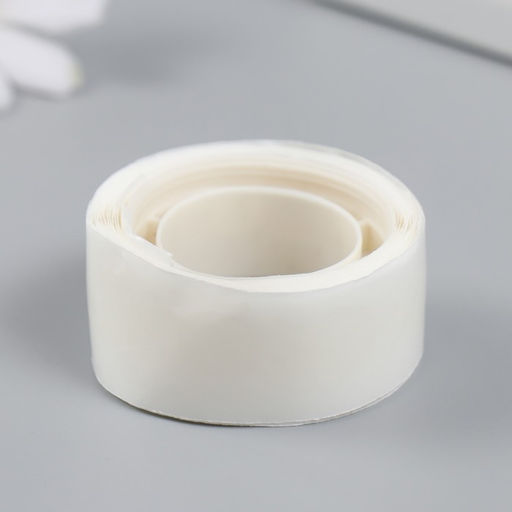 Цена за 25 шт. Клейкая лента двухсторонняя «Круглый прозрачный», 100 шт., в рулоне