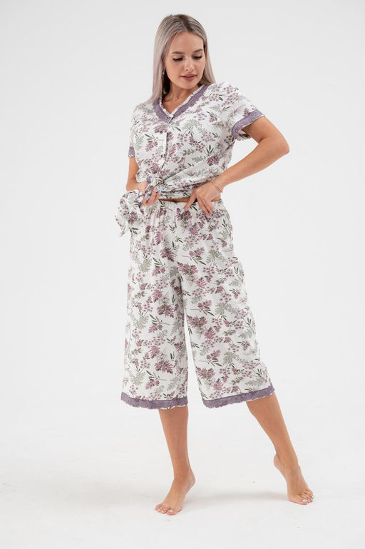 Пижама женская из кулирки Ворожея укроп - Амадэль фото 6