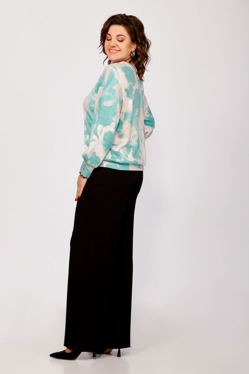 Блуза Swallow 803.2 черный+серебряный узор фото 100