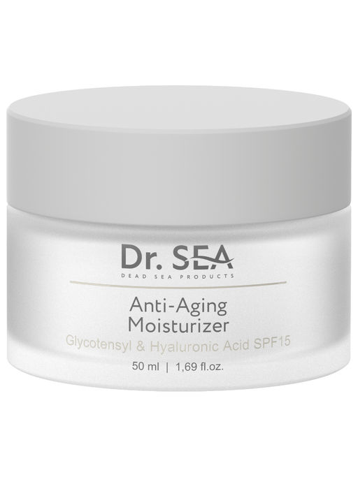 1008 Dr.Sea Антивозрастной увлажняющий крем с комплексом и гиалуроновой кислотой SPF15, 50 мл