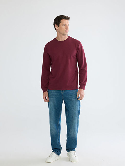 Bisiklet Yaka Uzun Kollu Erkek Ti??rt