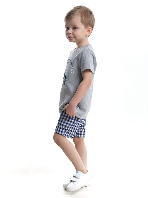 Комплект с шортами UD 4709/4710 серый/синий - Mini maxi фото 5