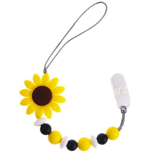 Держатель для соски - пустышки силиконовый Цветочек - Крошка я фото 2