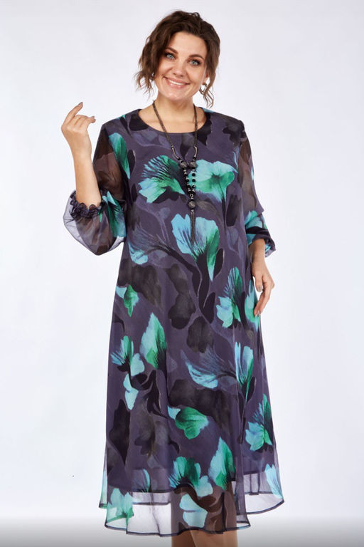 Белорусское шифоновое платье с цветочным принтом - Almond фото 10