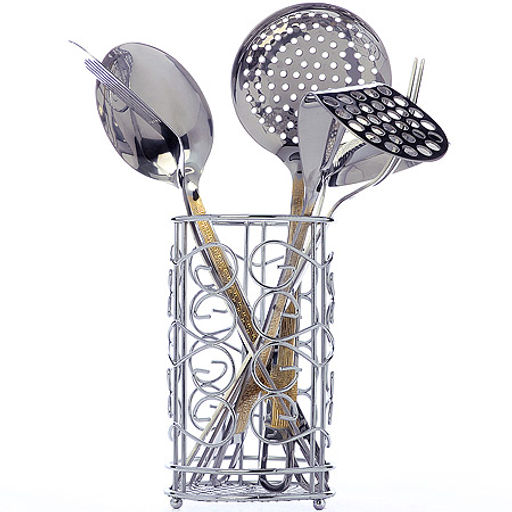 40453 Набор кухонных принадлежностей 7пр на подставке нерж/ст MB (х12) - Mayer&boch фото 2