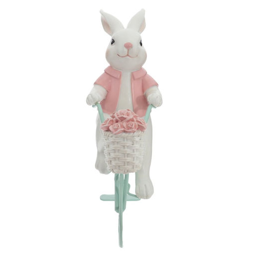 Фигурка декоративная "Заяц на велосипеде", L17,5 W6 H19,5 см