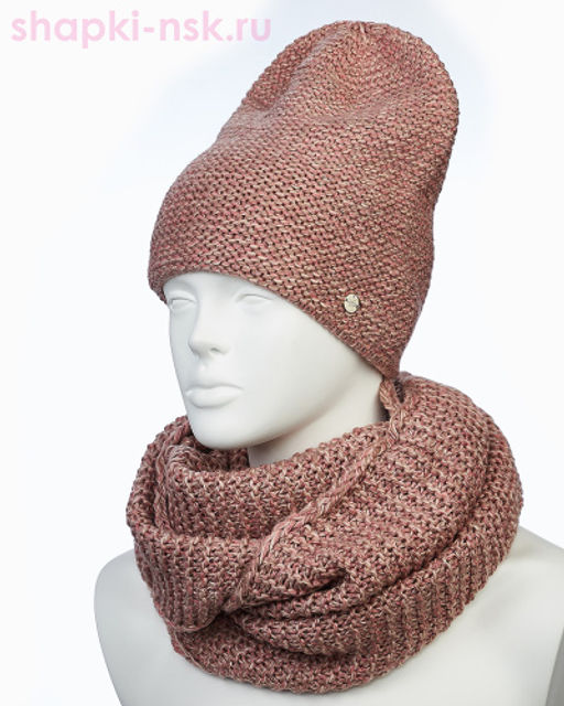 55335-1 Комплект женский (колпак+снуд) (56-58) - Static фото 8