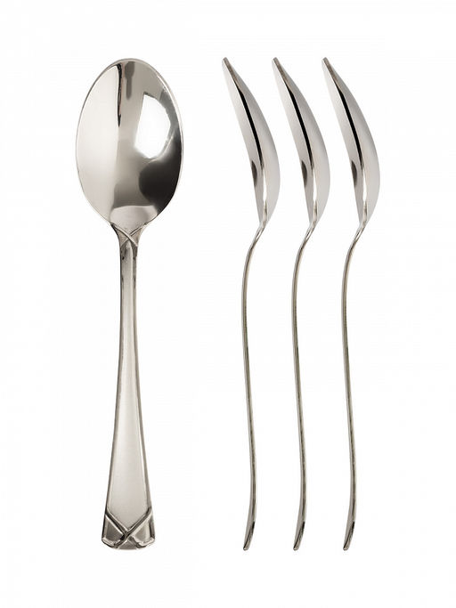 Набор столовых приборов 16 шт. серебро нержавеющая сталь - Lucky фото 4