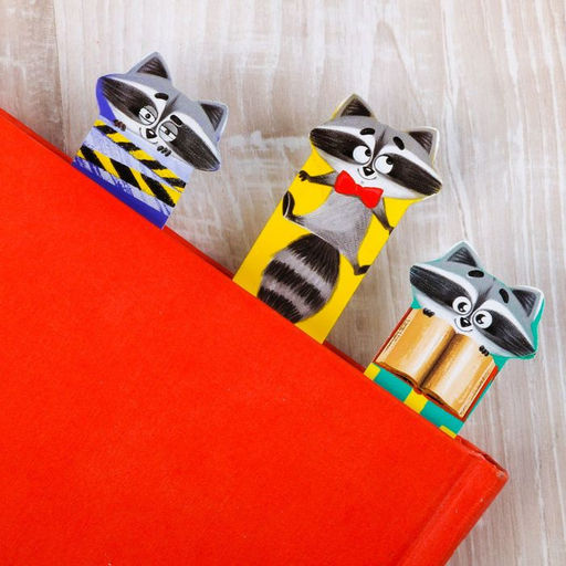 Набор фигурных закладок Читай с енотом!, 5 шт - Artfox фото 3