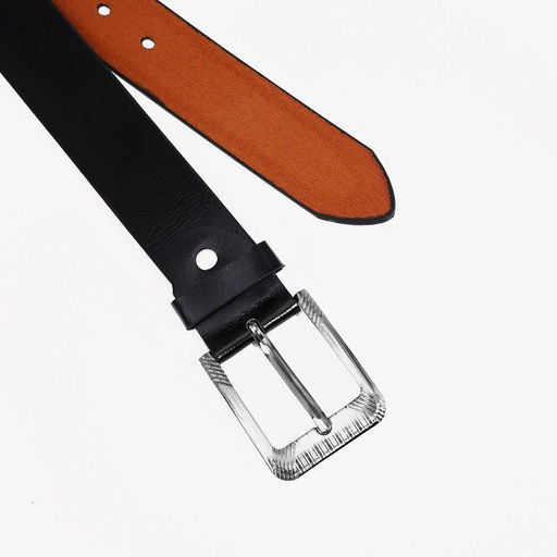 Ремень мужской, ширина 3.5 см, винт, пряжка металл, цвет чёрный - Simaland фото 2