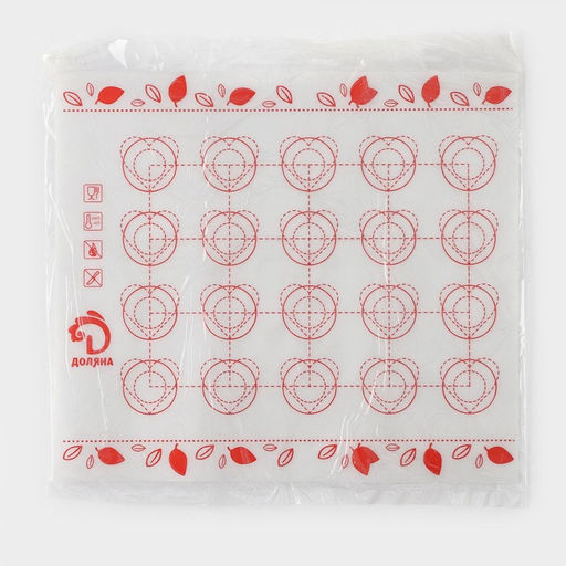 Коврик для выпечки армированный Доляна Макарун, силикон, 29.3?26 см, белый