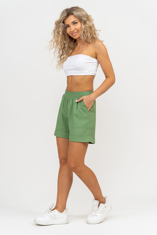 Шорты Натали 36781 из полиэстера с льном  фото 17