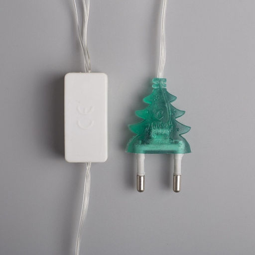 Гирлянда Нить 5 м с насадками Ёжики цветные, IP20, прозрачная нить, 20 LED, свечение мульти (RG/RB), мигание, 220 В - Luazon lighting фото 6