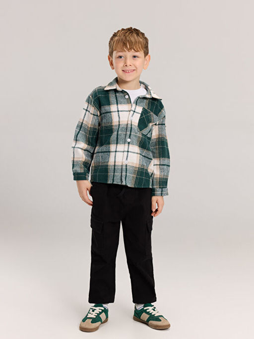 Ekose Uzun Kollu Erkek ?ocuk G?mlek