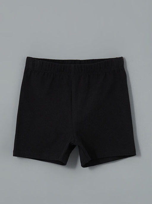 Beli Lastikli Basic K?z ?ocuk K?sa Tayt 2li