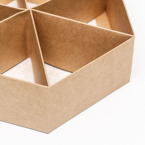 Цена за 5 шт. Коробка под сухофрукты менажница 18,5 х 18,5 х 5,5 см - UPAK LAND фото 4