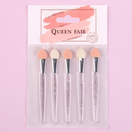 Набор аппликаторов для теней, 5 шт., 7.5 см, цвет прозрачный