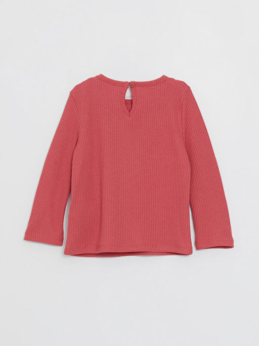 Bisiklet Yaka Uzun Kollu K?z Bebek Ti??rt