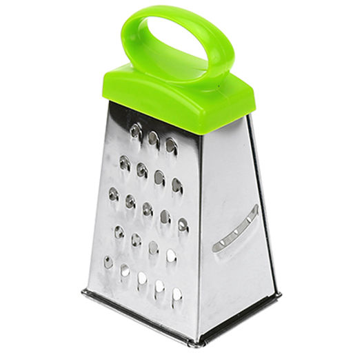 Терка из нержавеющей стали четырехгранная пластмассовая ручка 12,5см, основание 6,5х5см (Китай) - Домашняя мода фото 2