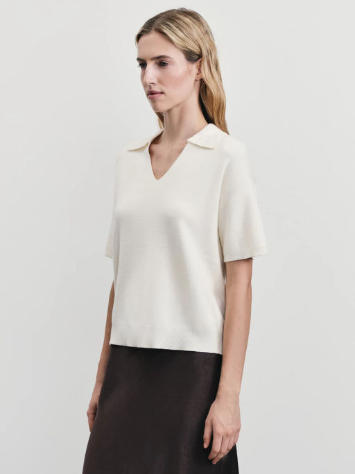 Джемпер поло с короткими рукавами / Zarina  фото 4