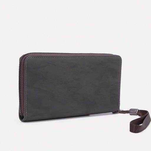 Портмоне мужское на молнии, отдел для купюр, для карт, для монет, цвет чёрный - Simaland фото 2