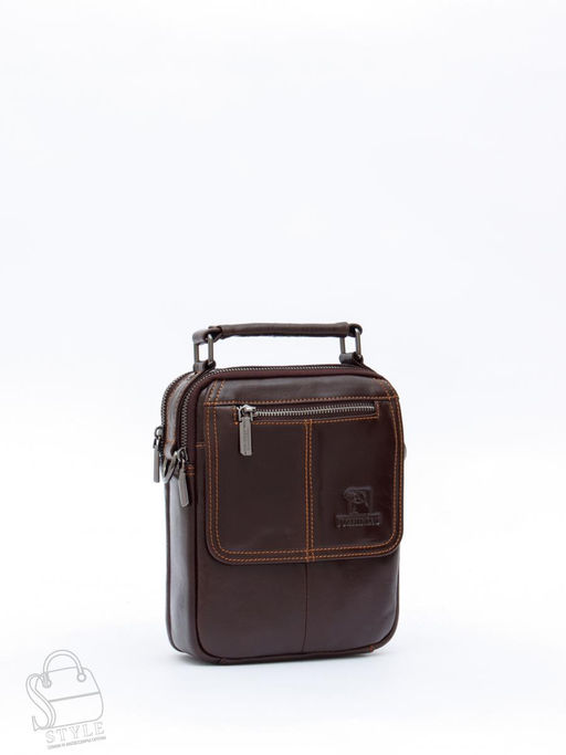 Сумка мужская кожаная 632M brown Fuzhiniao