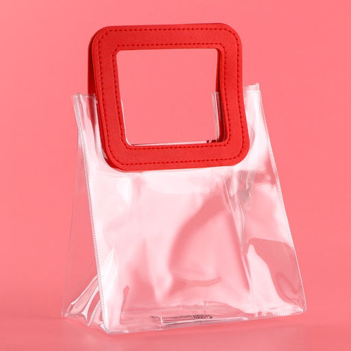 Пакет подарочный из ПВХ, красный, 20?18?10 см - UPAK LAND фото 2