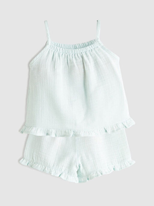 Nak??l? K?z ?ocuk Bluz ve ?ort 2li