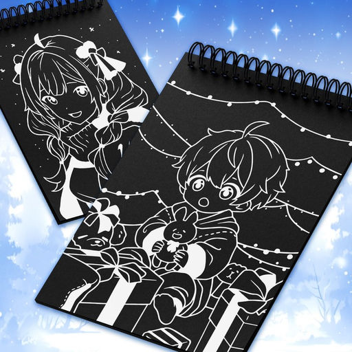 Гравюра детская «Аниме», 8 гравюр, со штихелем