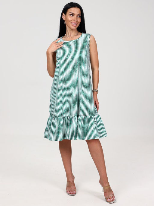 626 САРАФАН (Зеленый/полоса) - А-дина фото 2