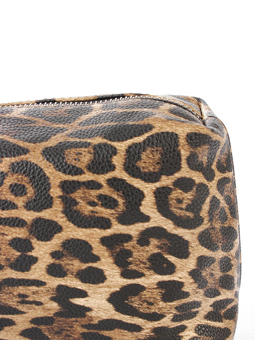 LACCOMA косметичка Лолита-леопард коричневый эко кожа хлопок  фото 5