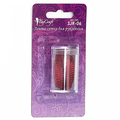 FAYCRAFT Ювелирная лента SJR-06 6 мм 5 х 1 м СК/Распродажа №07 красный  фото 9