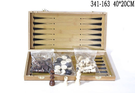 Игра настольная 3 в 1: нарды, шахматы, шашки / 341-163 /уп 24 / - Галеонтрейд фото 3